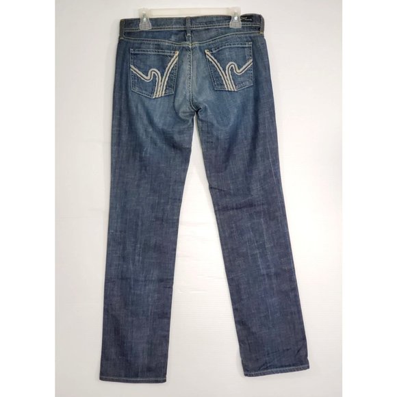 Citizens of Humanity Dark Wash Color Distressed Jeans style 096B-085 Sz 29 1472 - Picture 3 of 11